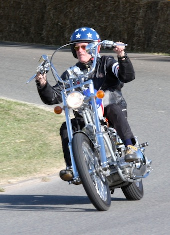 Illustration for article titled Before It Burned, Peter Fonda Rode Captain America at Goodwood